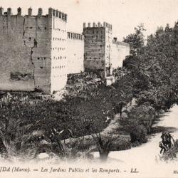 Carte Postale Oujda, Maroc - Jardins Publics et Remparts -N&deg;8721