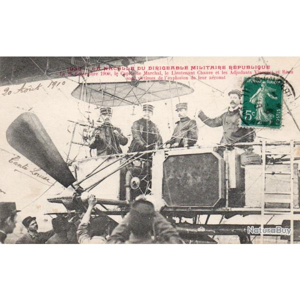 Carte Postale Ancienne - Nacelle du Dirigeable Militaire R�publique -N�87235