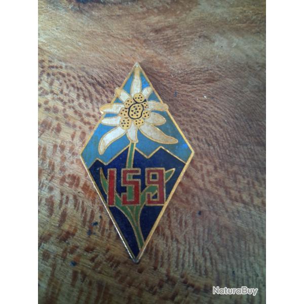 Ancien insigne 159e R�giment d'Infanterie Alpine - 159 RIA - Edelweiss - militaria