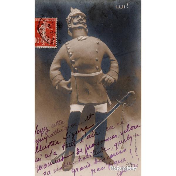 Carte postale ancienne - Soldat allemand avec casque � pointe -N�87239