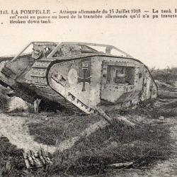 Carte Postale La Pompelle Attaque Allemande 15 Juillet 1918 Tank Heinz -N&deg;8750