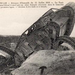 Carte Postale - La Pompelle - Attaque Allemande du 15 Juillet 1918 - Le Tank -N&deg;8751