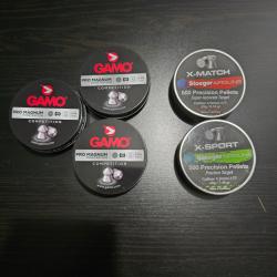 Lot de cible, plombs et lunette de protection