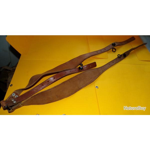 BRELAGE CUIR MILITAIRE DE L'ARMEE FRANCAISE , MODELE ANCIEN AVEC RIVETS EN ALUMINIUM� , FABRICATION
