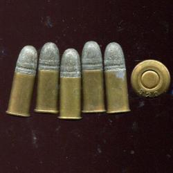 Lot de 6 cartouches .320 &agrave; balle pour Revolver Bull Dog - PRIX PORT COMPRIS