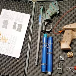 Pistolet comp&eacute;tition Feinwerkbau P34 4.5 air comprim&eacute; monocoup couleur bleu
