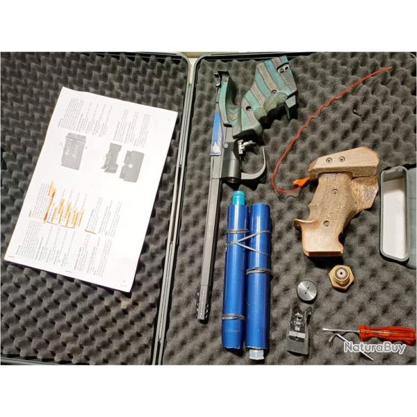 Pistolet comp�tition Feinwerkbau P34 4.5 air comprim� monocoup couleur bleu