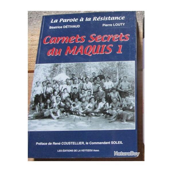 livre carnets secrets du maquis 1