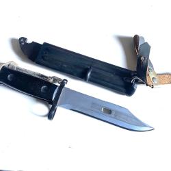 Ancienne Ba&iuml;onnette RDA Allemagne de l'est AK74 avec Fourreau
