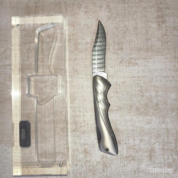B�ker Damast 1994 - �dition limit�e 1 sur 999 - Titane - Couteau pliant - Pr�sentoir