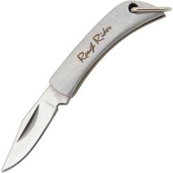 Lot de 5 Couteau Pliant Rough Rider Mini Folder Lame Acier Inox Manche Inox 2Cr13 Argent Slip Joint