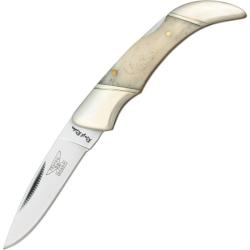 Couteau Pliant Rough Rider Small Lockback Lame Acier Inoxydable Manche Os Blanc RR137