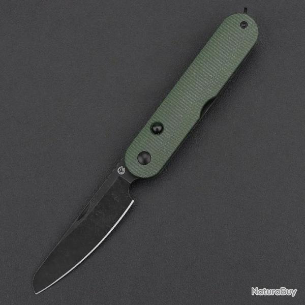 Couteau Pliant Rapax Mimi Lame Acier VG-10 Manche Micarta Vert Button Lock MK0012GN