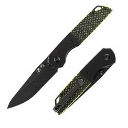 Couteau Kansept Warrior Lame Acier D2 Manche G10 Noir Vert Liner Lock KT1005S2