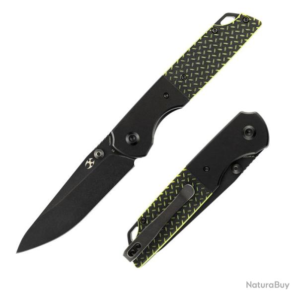 Couteau Kansept Warrior Lame Acier D2 Manche G10 Noir Vert Liner Lock KT1005S2