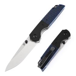Couteau Kansept Warrior Lame Acier D2 Manche G10 Noir Bleu Liner Lock KT1005S1
