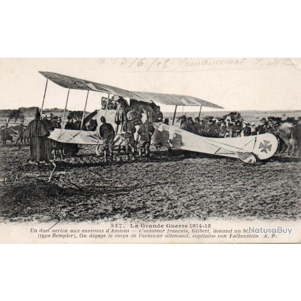 Carte Postale  - La Grande Guerre 1914-15 - Duel a�rien pr�s d'Amiens -N�8753