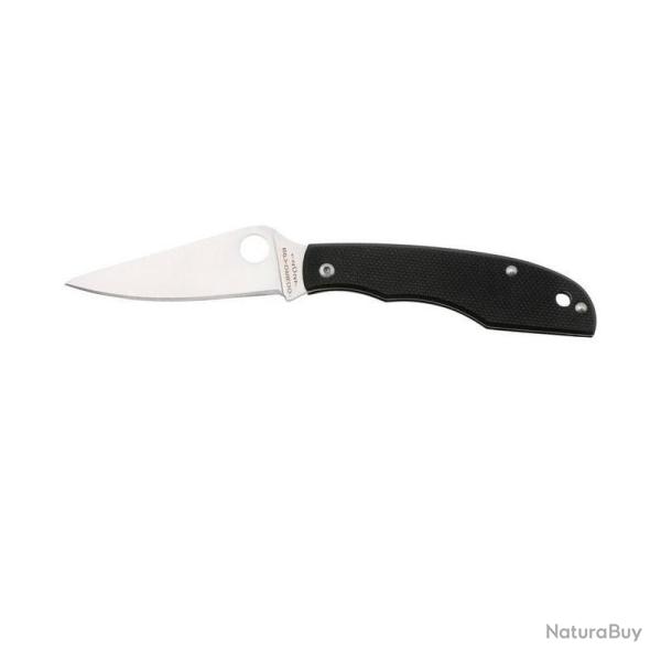 Couteau Spyderco Grasshopper Lame Acier 12C27 Manche G10 Noir Slip Joint SC138GBKP