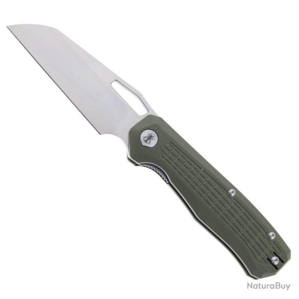 Couteau Ironfly Syperfly Lame Acier 14C28N Manche G10 Vert Liner Lock IFVF03GN