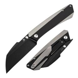 Couteau Kansept Contra Lame Acier S90V Manche Titane Noir Frame Lock K1139A2