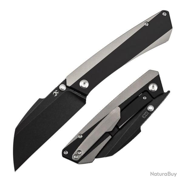 Couteau Kansept Contra Lame Acier S90V Manche Titane Noir Frame Lock K1139A2