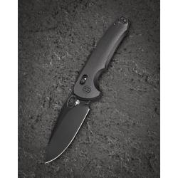 Couteau Bestech Noctar Lame Acier 14C28N Manche G10 Noir Crossbar Lock BTKG66H