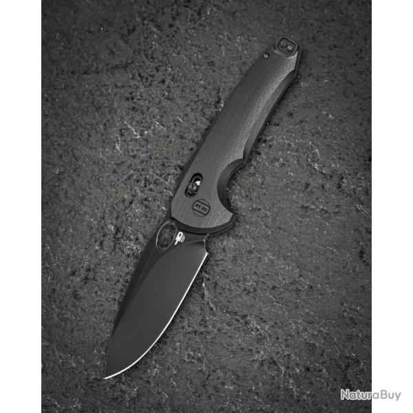 Couteau Bestech Noctar Lame Acier 14C28N Manche G10 Noir Crossbar Lock BTKG66H