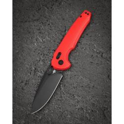 Couteau Bestech Noctar Lame Acier 14C28N Manche G10 Rouge Crossbar Lock BTKG66G