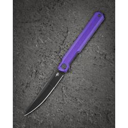 Couteau Bestech Duoz Lame Acier 14C28N Manche G10 Violet Liner Lock BTKG65E