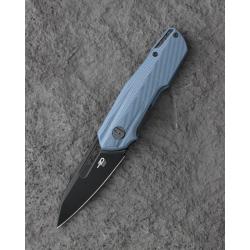 Couteau Bestech Toddler Lame Acier 14C28N Manche G10 Bleu Gris Liner Lock BTKG64E