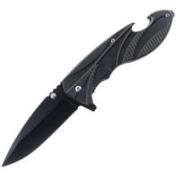 Couteau Pliant S-TEC T27014 Lame Inox Manche ABS Noir Linerlock A/O STT27014BK