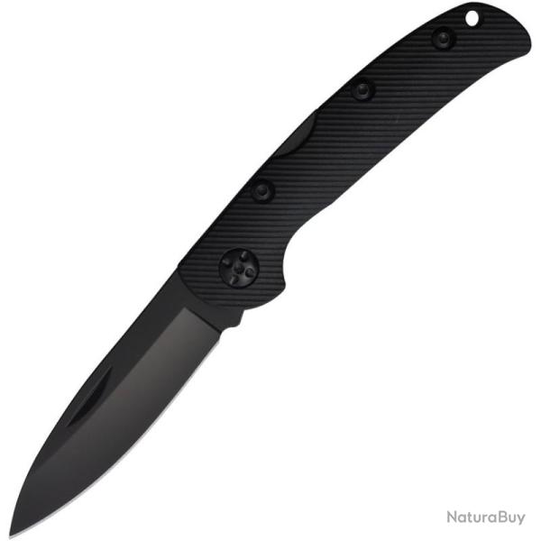 Couteau Pliant S-TEC T20320 Lame Inox Manche Synth�tique Noir Lockback STT20320BK