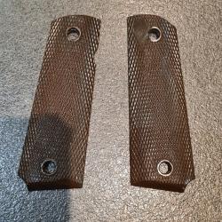 Paire de plaquettes 1911 A1 WW2 authentiques Remington Ithaca