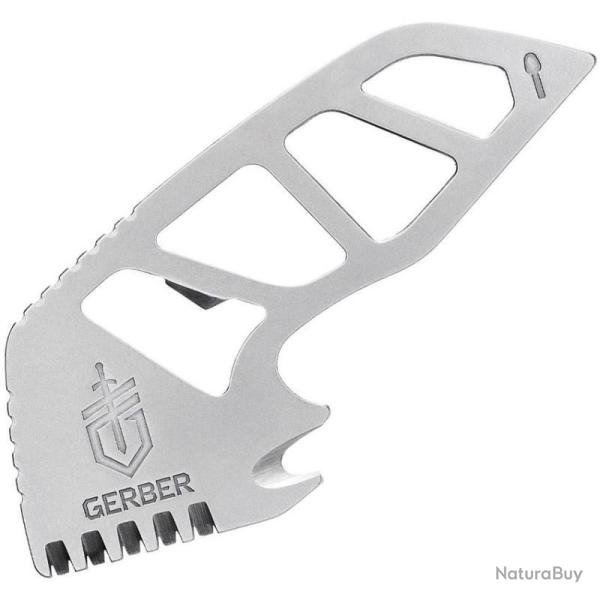 Couteau Fixe Gerber Gutsy Manche Acier Inoxydable finition Stonewash Housse G3368