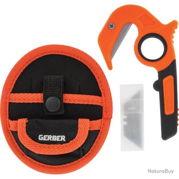Couteau Pliant Gerber Vital Zip Manche Synth�tique Orange et Noir Verrou Coulissant G2746