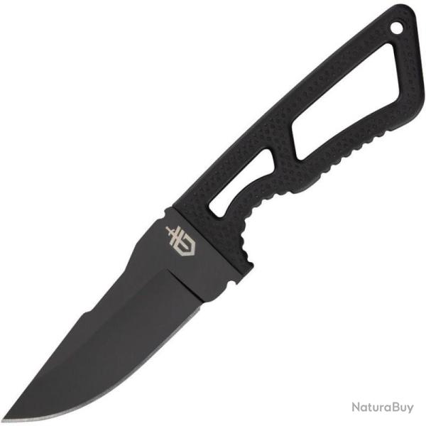Couteau Fixe Gerber Ghostrike Lame Acier 420HC Manche Caoutchouc Noir Housse USA G2009182