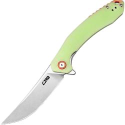 Couteau Pliant CJRB Gobi Lame Acier AR-RPM9 Manche G10 Phosphorescent Vert Linerlock J1906GD
