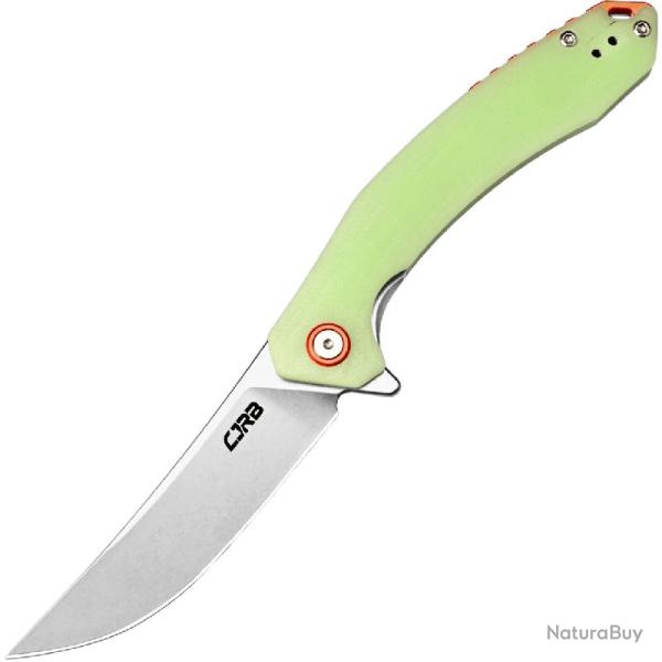 Couteau Pliant CJRB Gobi Lame Acier AR-RPM9 Manche G10 Phosphorescent Vert Linerlock J1906GD