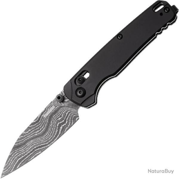 Couteau Pliant Kershaw Bel Air Lame Acier Damas Manche Aluminium Noir DuraLock USA KS6105BLKDAM