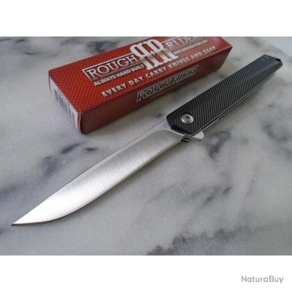 Couteau Rough Rider Slim Scalpel Lame Acier Inoxydable Manche Aluminium Liner Lock RR2746