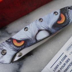 Couteau Kershaw Leek Angry Hawk Lame Acier 14C28N Manche Aluminium Liner Lock USA KS1660HAWK