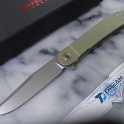 Couteau Dreamtech Framelock Gold Lame Acier VG-10 Manche Titane Frame Lock DTK4366VGR