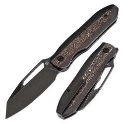 Couteau Kansept Thunderhead Lame Acier CPM-S35VN Manche Titane Carbone Cuivre Liner Lock K1106A1