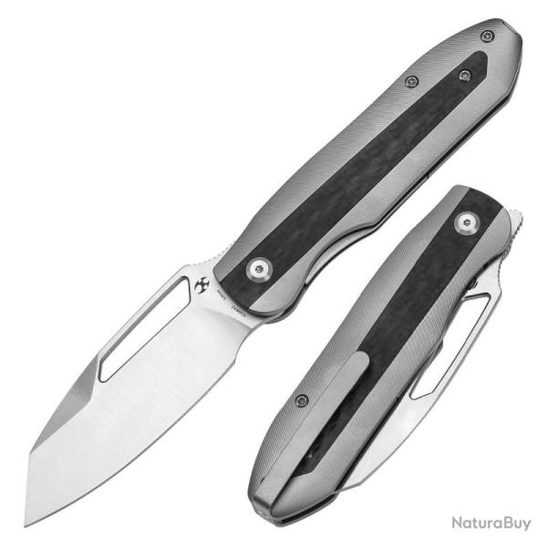 Couteau Kansept Thunderhead Lame Acier CPM-S35VN Manche Titane Carbone Liner Lock K1106A2