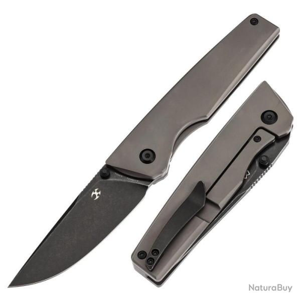 Couteau Kansept Chimera Lame Acier CPM-S35VN Manche Titane Bronze Frame Lock K1096A1
