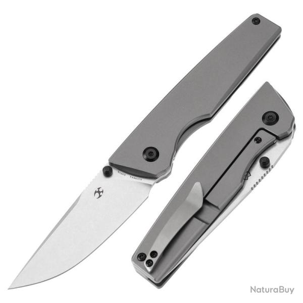 Couteau Kansept Chimera Lame Acier CPM-S35VN Manche Titane Gris Frame Lock K1096A4