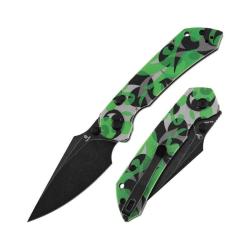 Couteau Tenable Fenrir Lame Acier D2 Manche G10 Camouflage Vert Top Liner Lock B1034H13