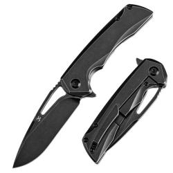 Couteau Kansept Mini Kryo Lame Acier CPM S35VN Manche Titane Noir Frame Lock K2001S1