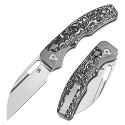 Couteau Kansept Vivid Lame Acier CPM S35VN Manche Titane Carbone Crossbar Lock K1094V3