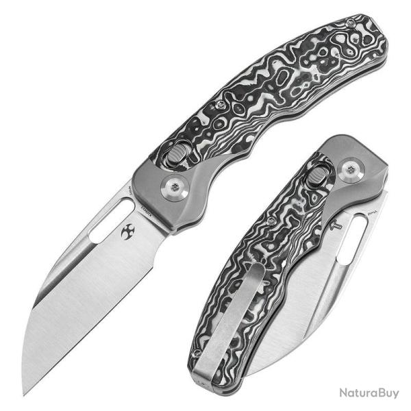 Couteau Kansept Vivid Lame Acier CPM S35VN Manche Titane Carbone Crossbar Lock K1094V3
